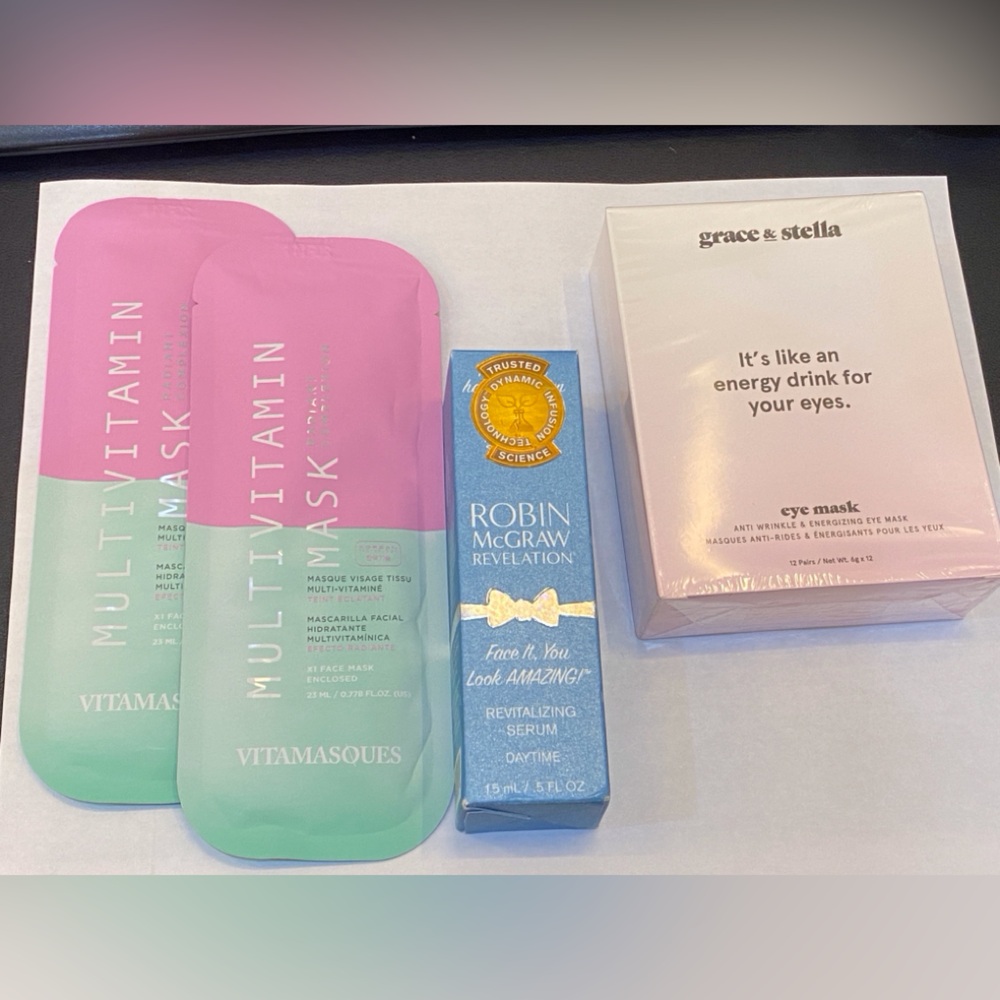 Brand new skin care bundle - Vitamasque, Grace & Stella, Robin McGraw